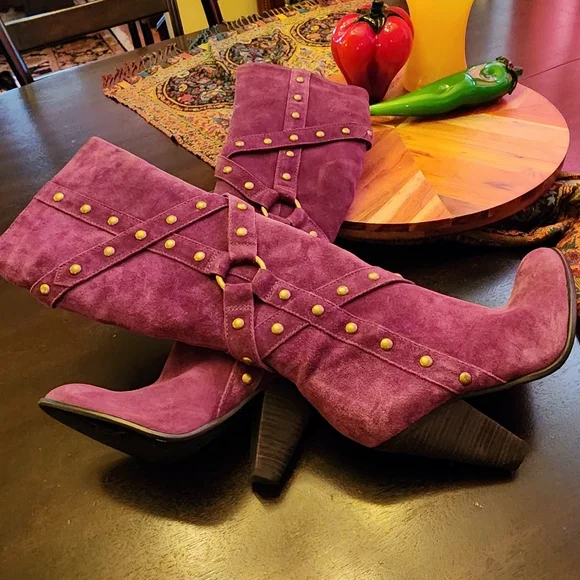 Carlos Santana purple boots Size 7 - Picture 2 of 8